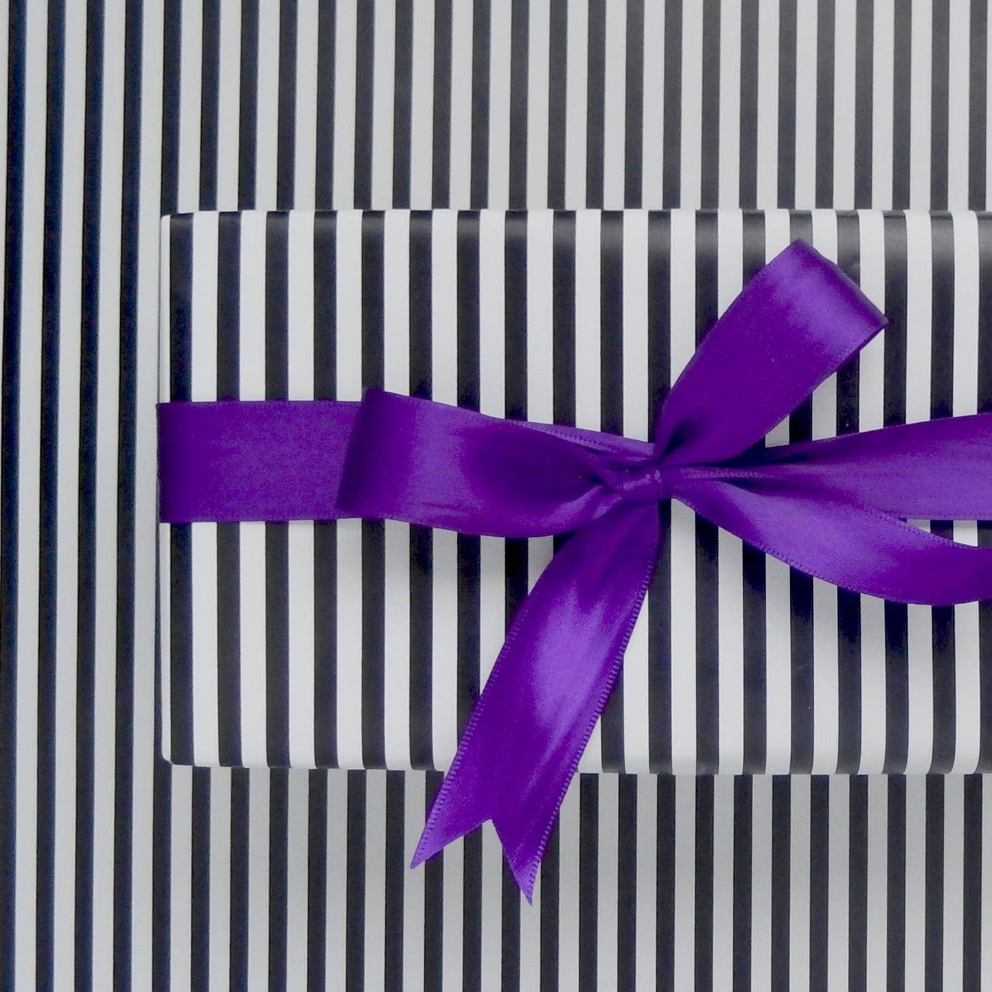Black White Stripe Gift Wrap - Roll