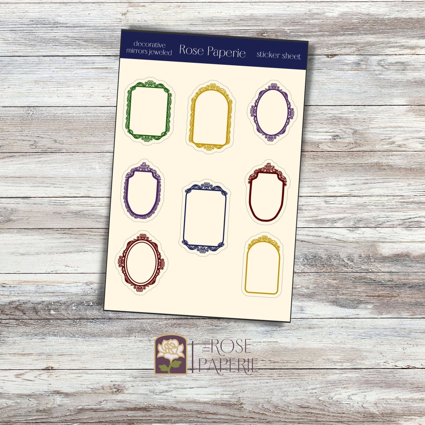Decorative Mirrors Jeweled Sticker Sheet