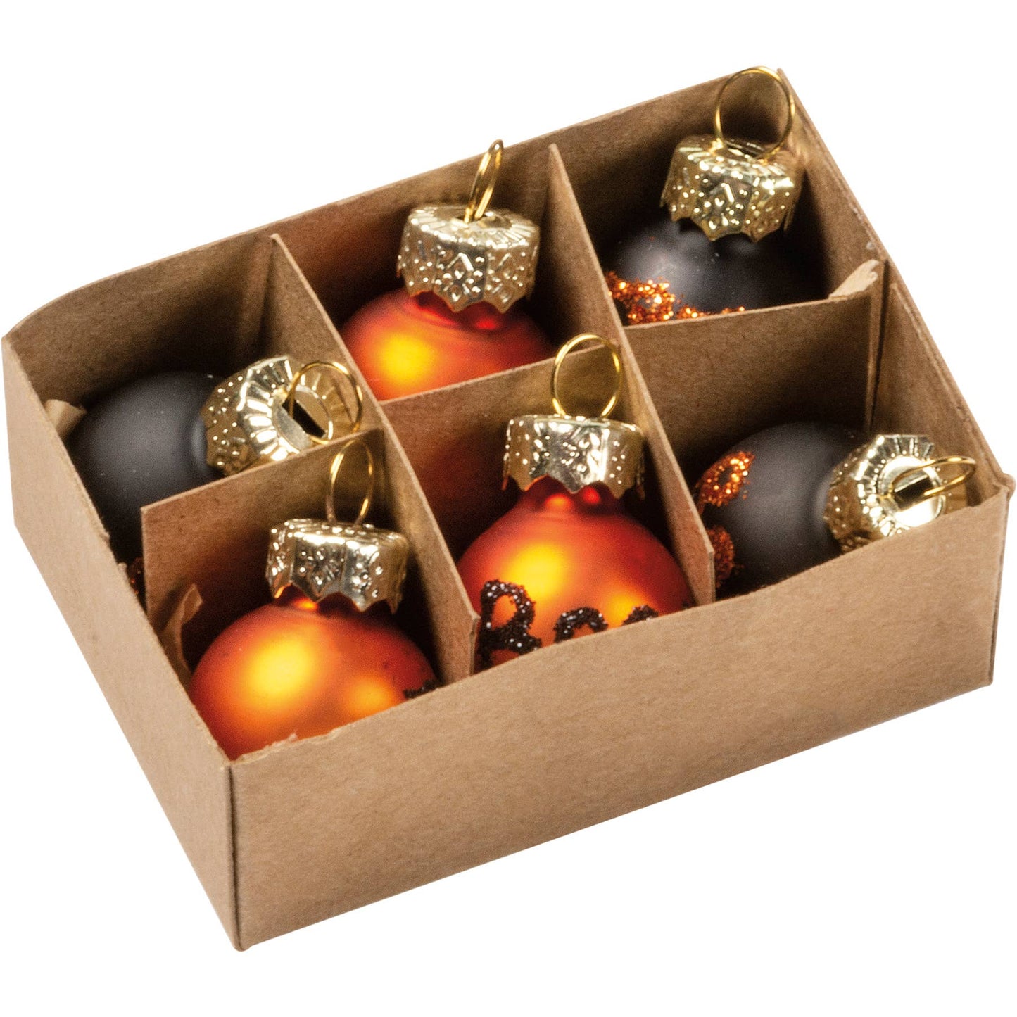 Small Glass Halloween Ornament Set