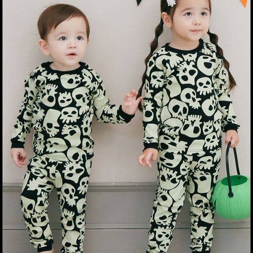 Skull Cotton PJs Glow in the Dark