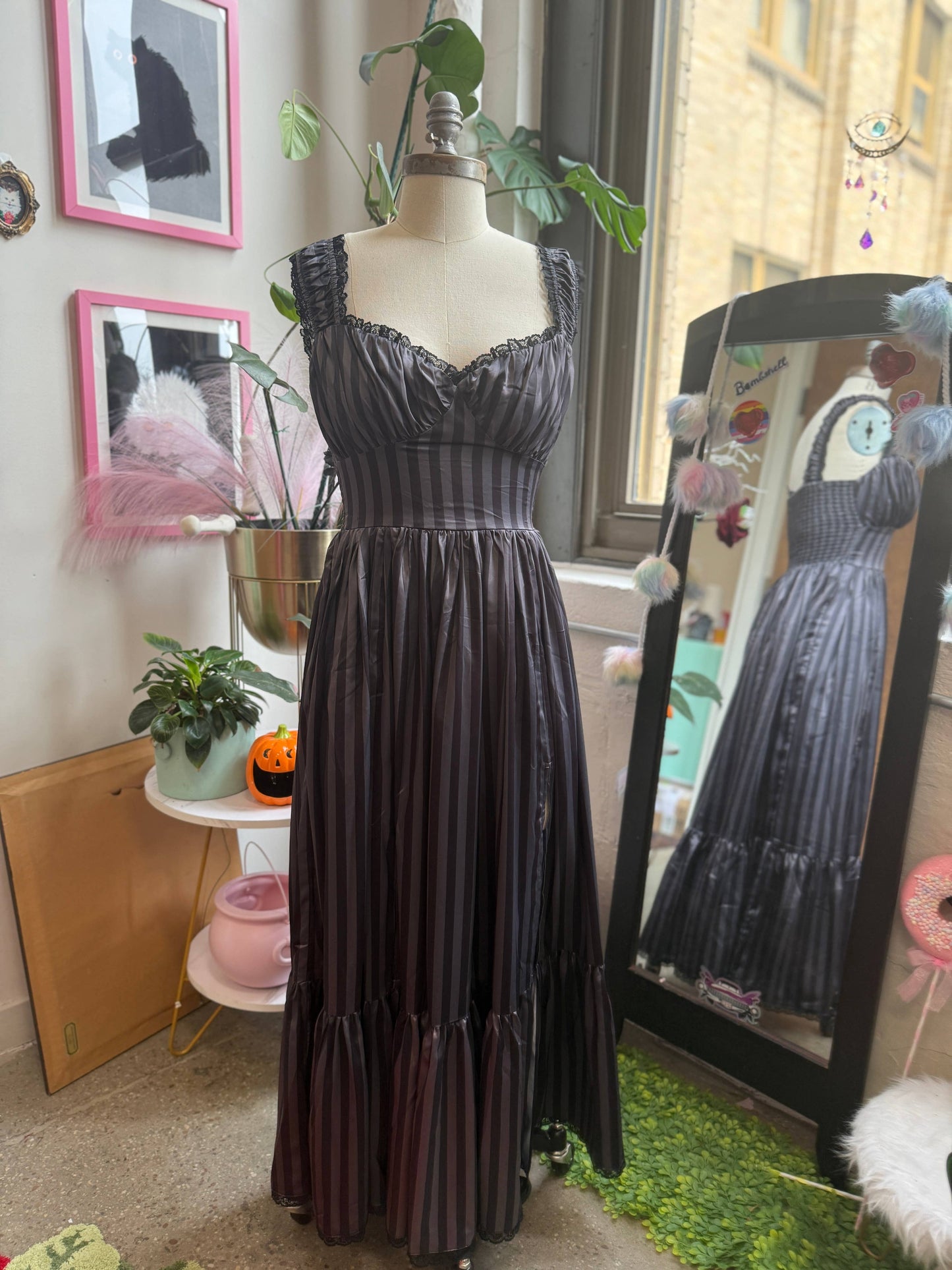 Cosette Maxi Dress in Shadow Stripe