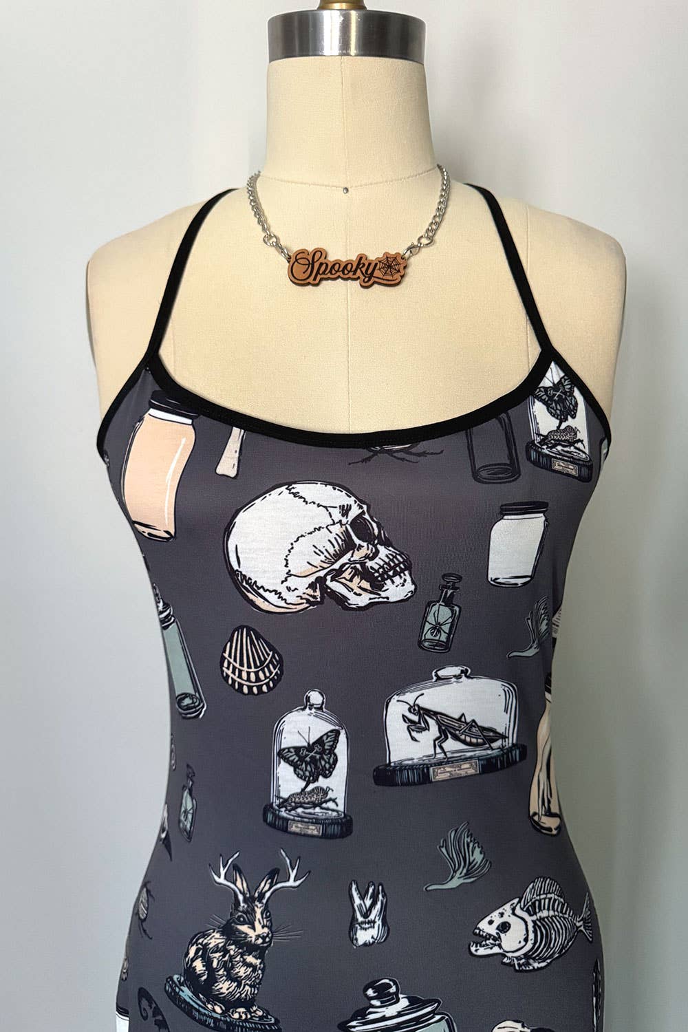 Rare Specimens Oddities Print Slip Dress