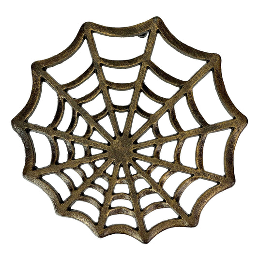 Bronze Finish Cast Iron Kitchen Trivet – Spider Web 8 Inches