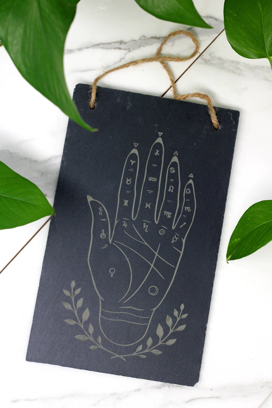 10" Slate Palmistry Wall Hanging Sign