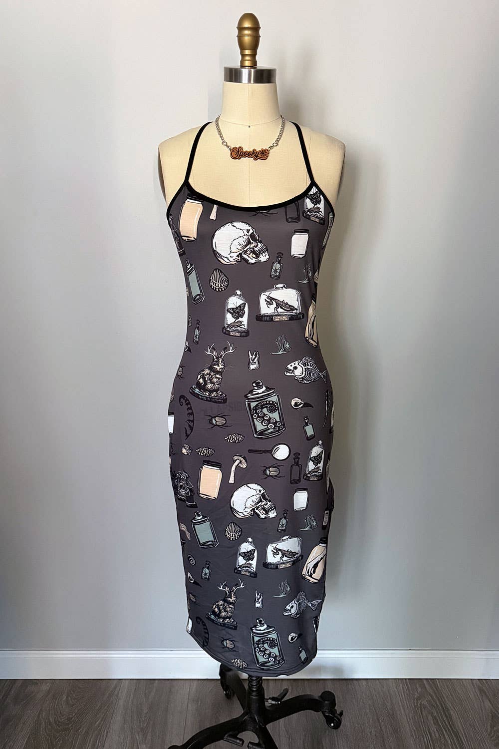 Rare Specimens Oddities Print Slip Dress