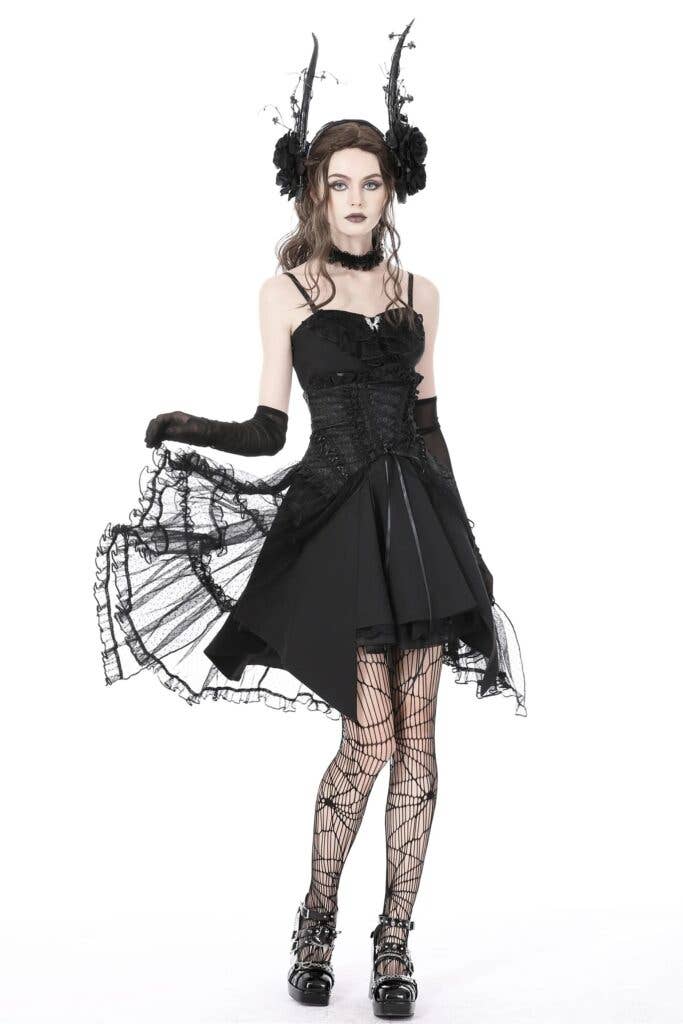 Gothic Luxe Court Mesh Tunic Skirt