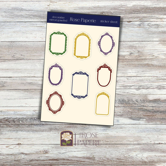 Decorative Mirrors Jeweled Sticker Sheet