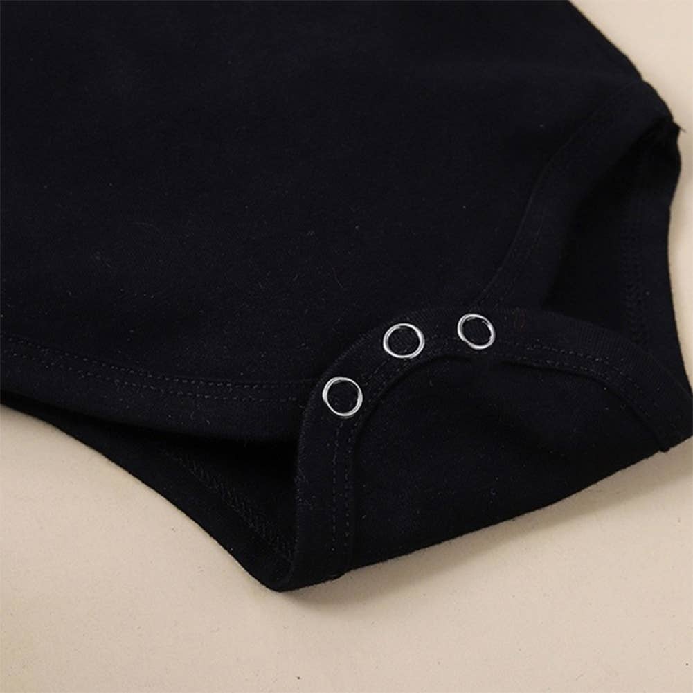 Tattoo Sleeve Black Cotton Baby Jumpsuit Romper