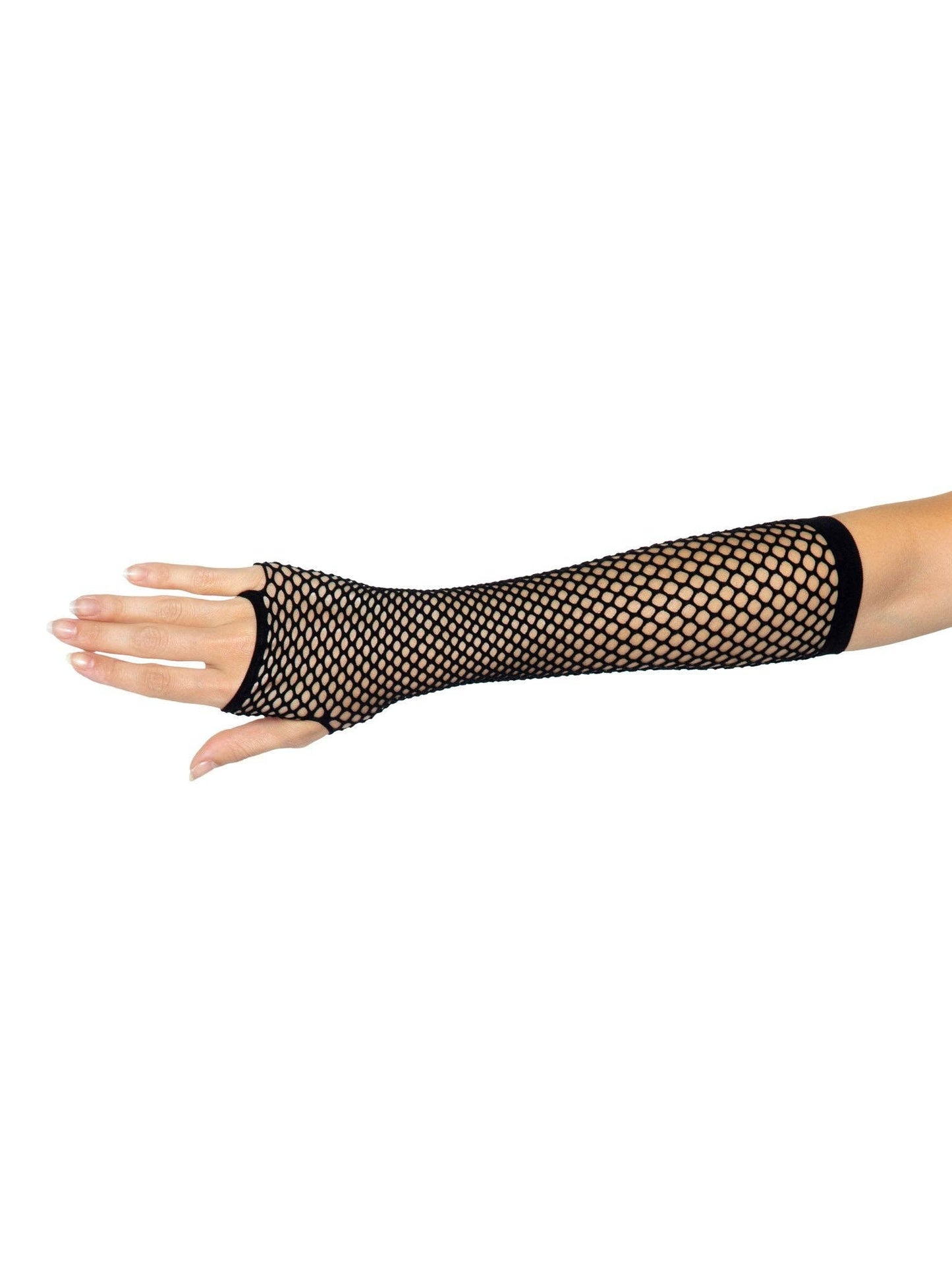 Triangle Net Fingerless Arm Warmer Gloves