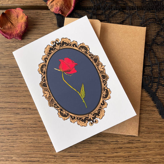 Gothic Rose Greeting Card