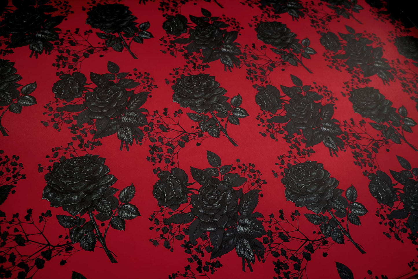 Gothic Maximalist Roses Wrapping Paper Set 3 Sheet Roll