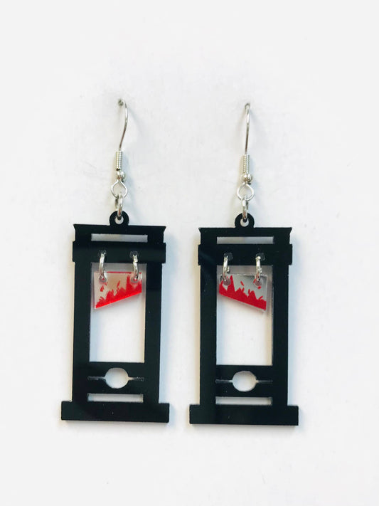 Guillotine Earrings, Scaffold Earrings