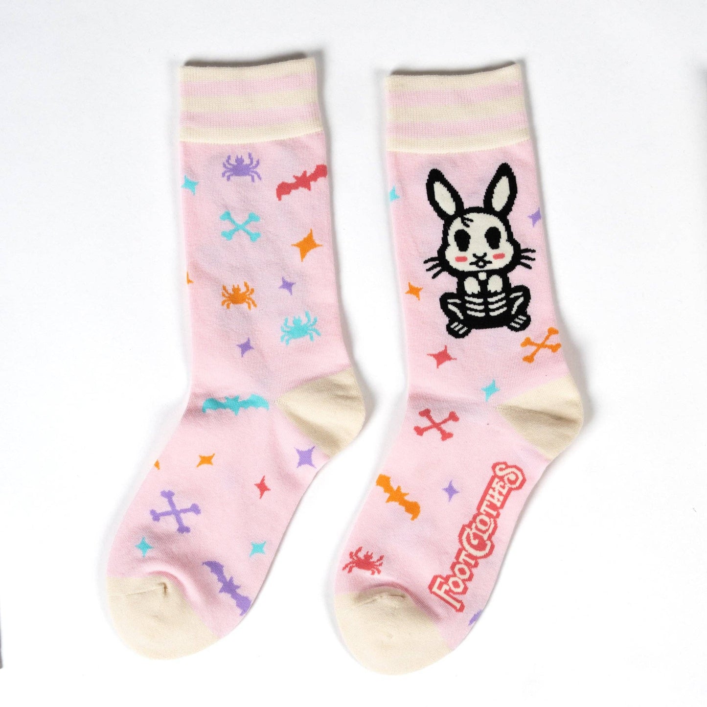 Skelly Bunny Crew Socks