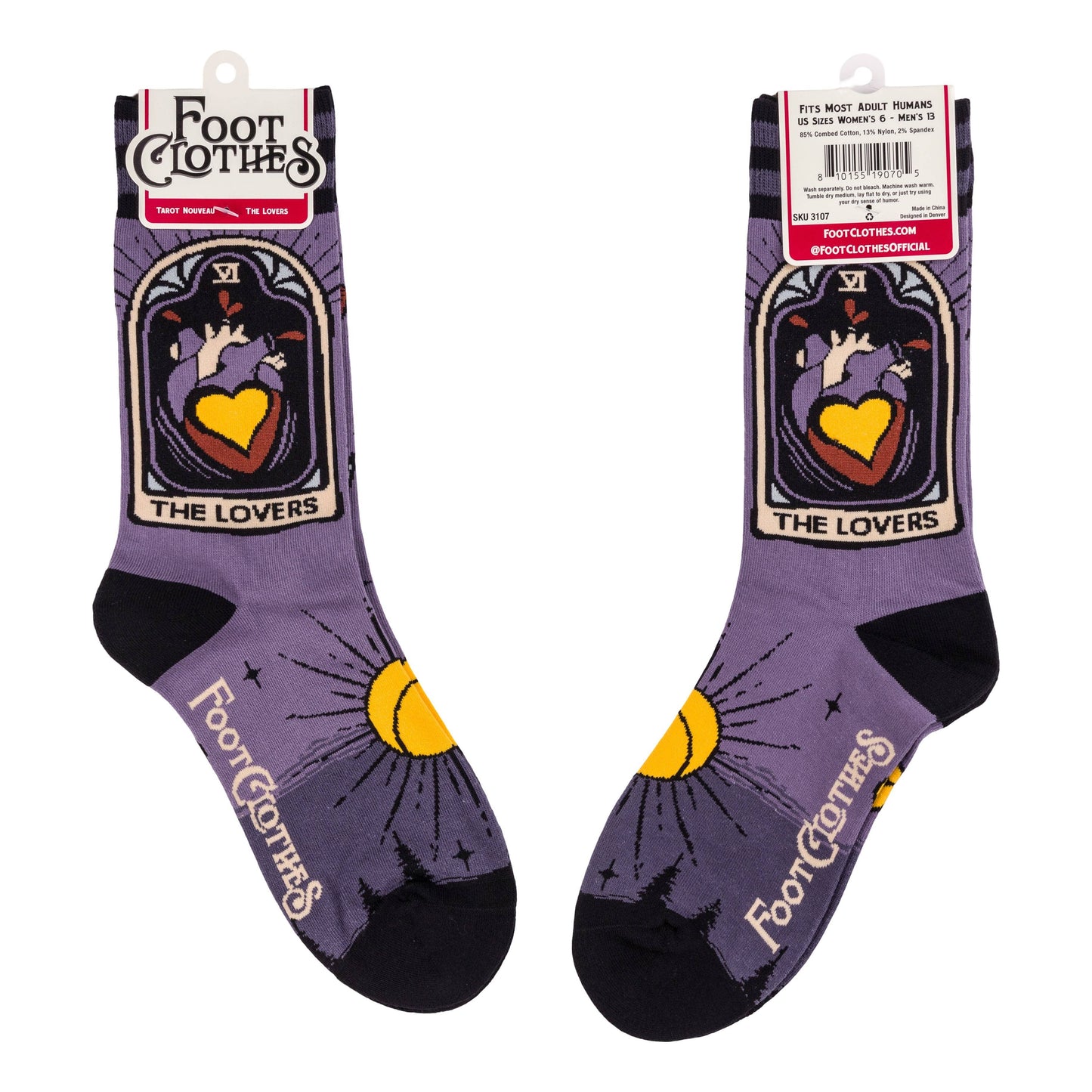 The Lovers Tarot Nouveau Crew Socks