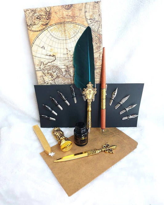 Calligraphy & Wax Kit with Feather Pen