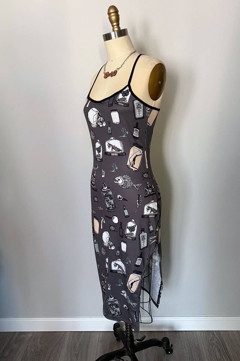 Rare Specimens Oddities Print Slip Dress