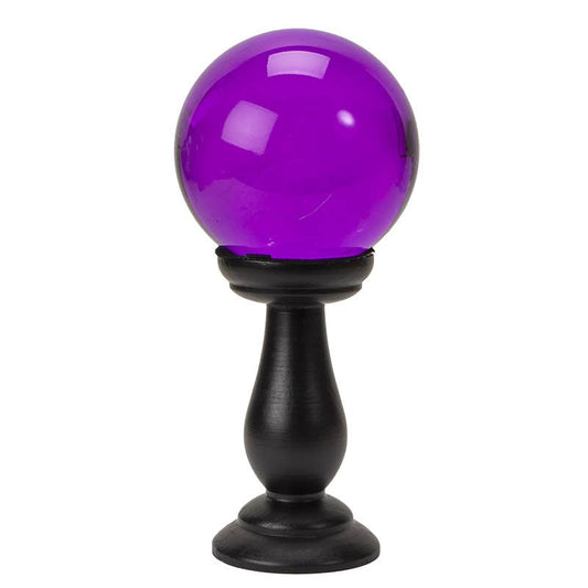 Small Purple Crystal Ball and Stand