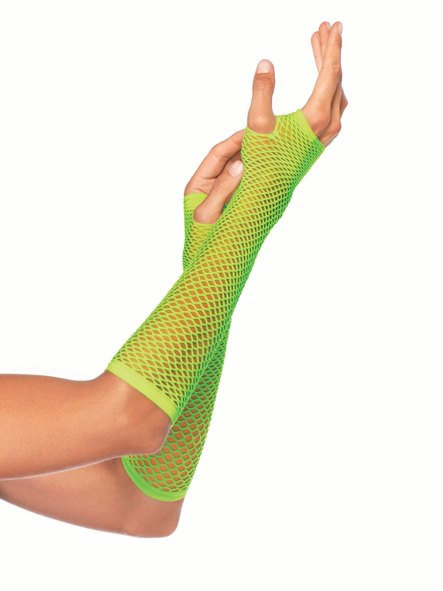 Triangle Net Fingerless Arm Warmer Gloves