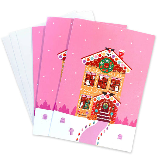 Gingerbread Haunted House Christmas Holiday Card
