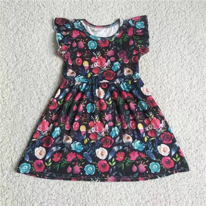 Baby Girl Black Floral Dress