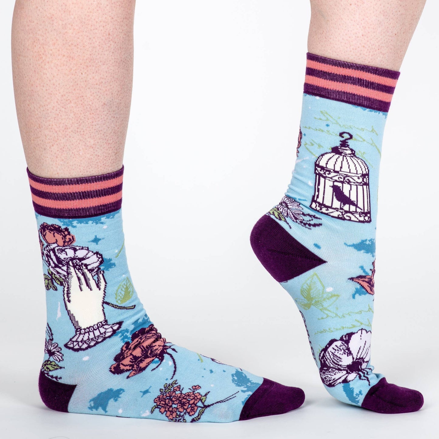 Floral Nightingale Crew Socks