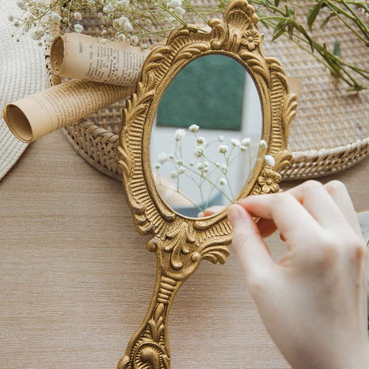 French Alloy  Wall Mirror With Hand-Held Style A