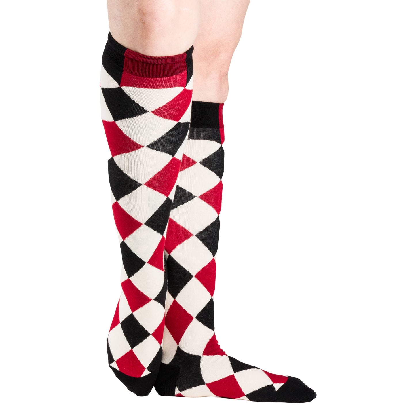 Haunting Harlequin Knee High Socks