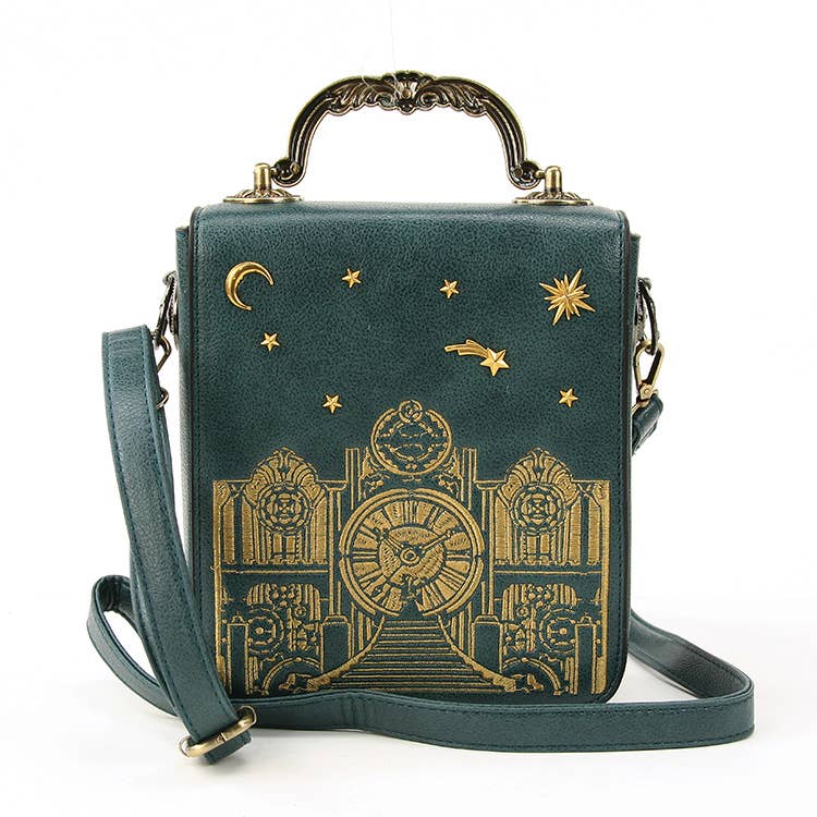 Vintage Clock Rectangle Shoulder Bag