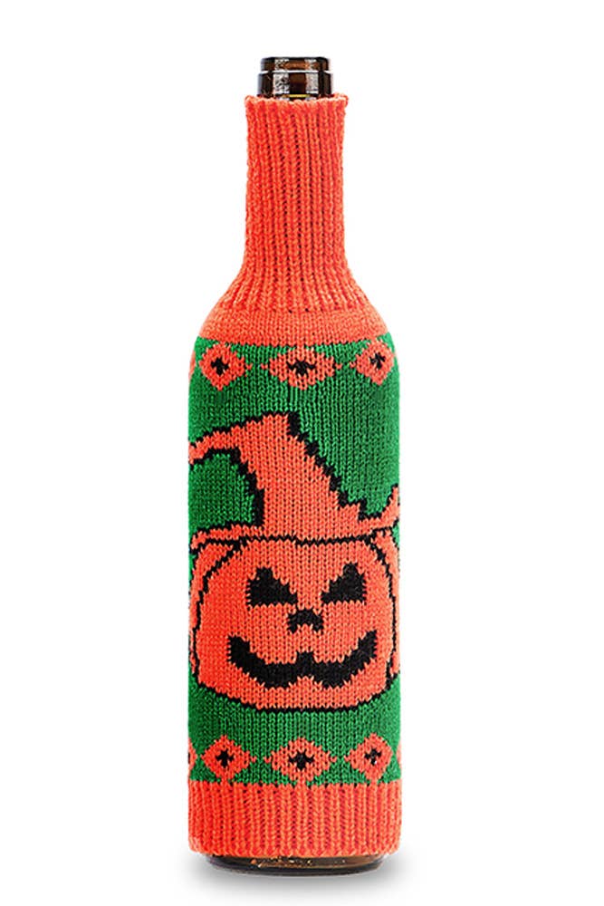 Halloween Home Decor Knitting Wine Bottle Bag Cover