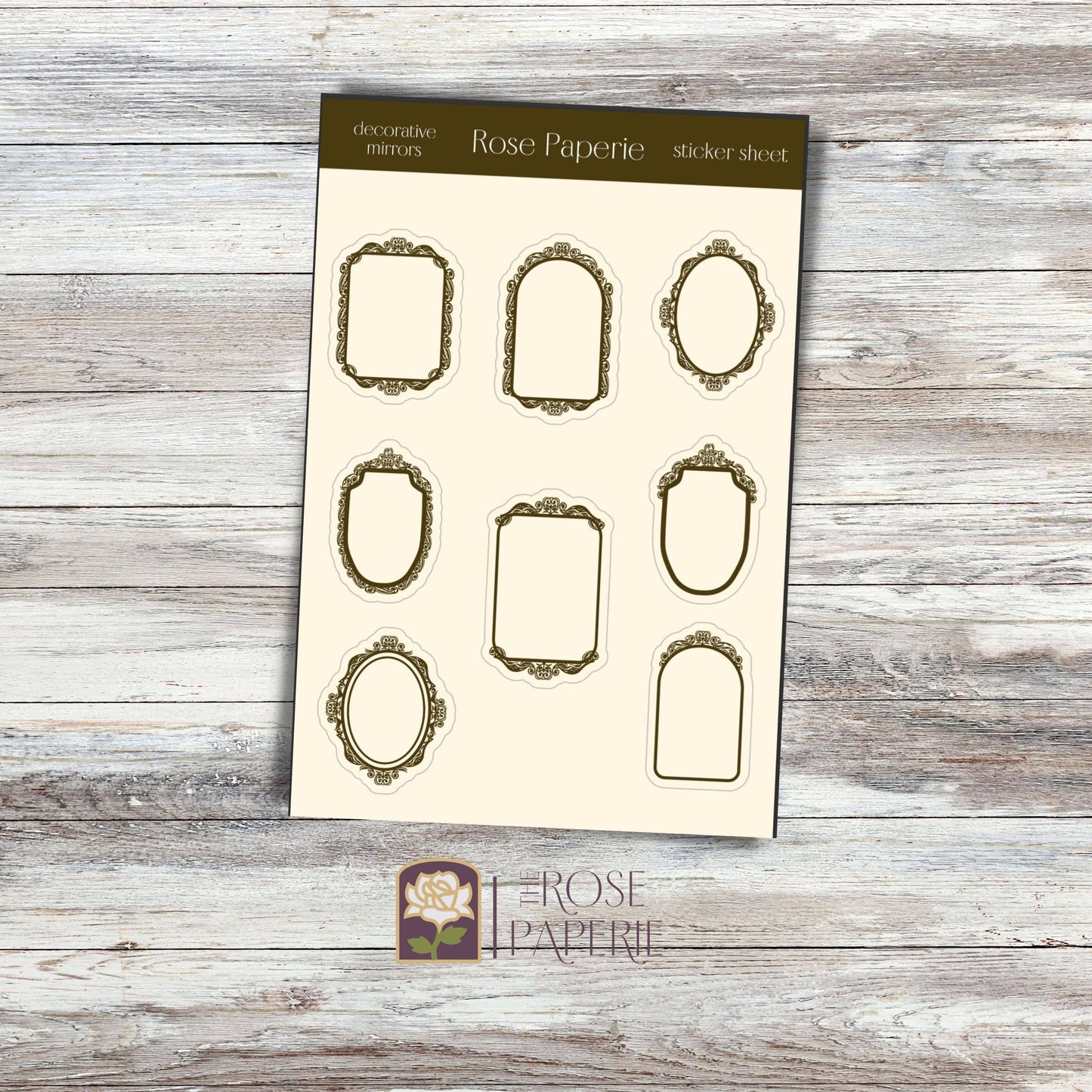 Decorative Mirrors Sticker Sheet