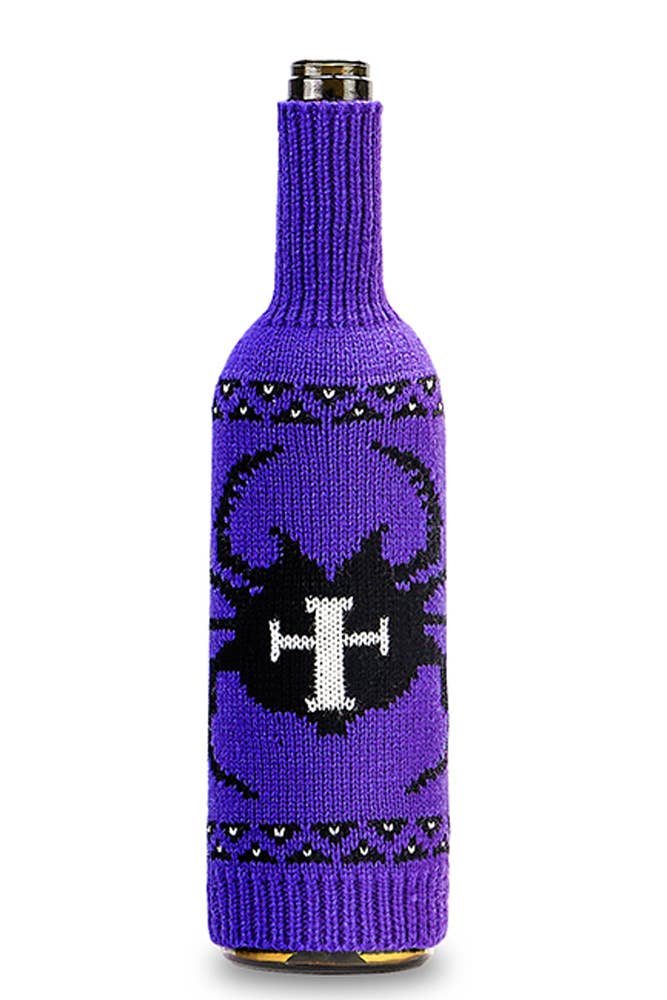 Halloween Home Decor Knitting Wine Bottle Bag Cover