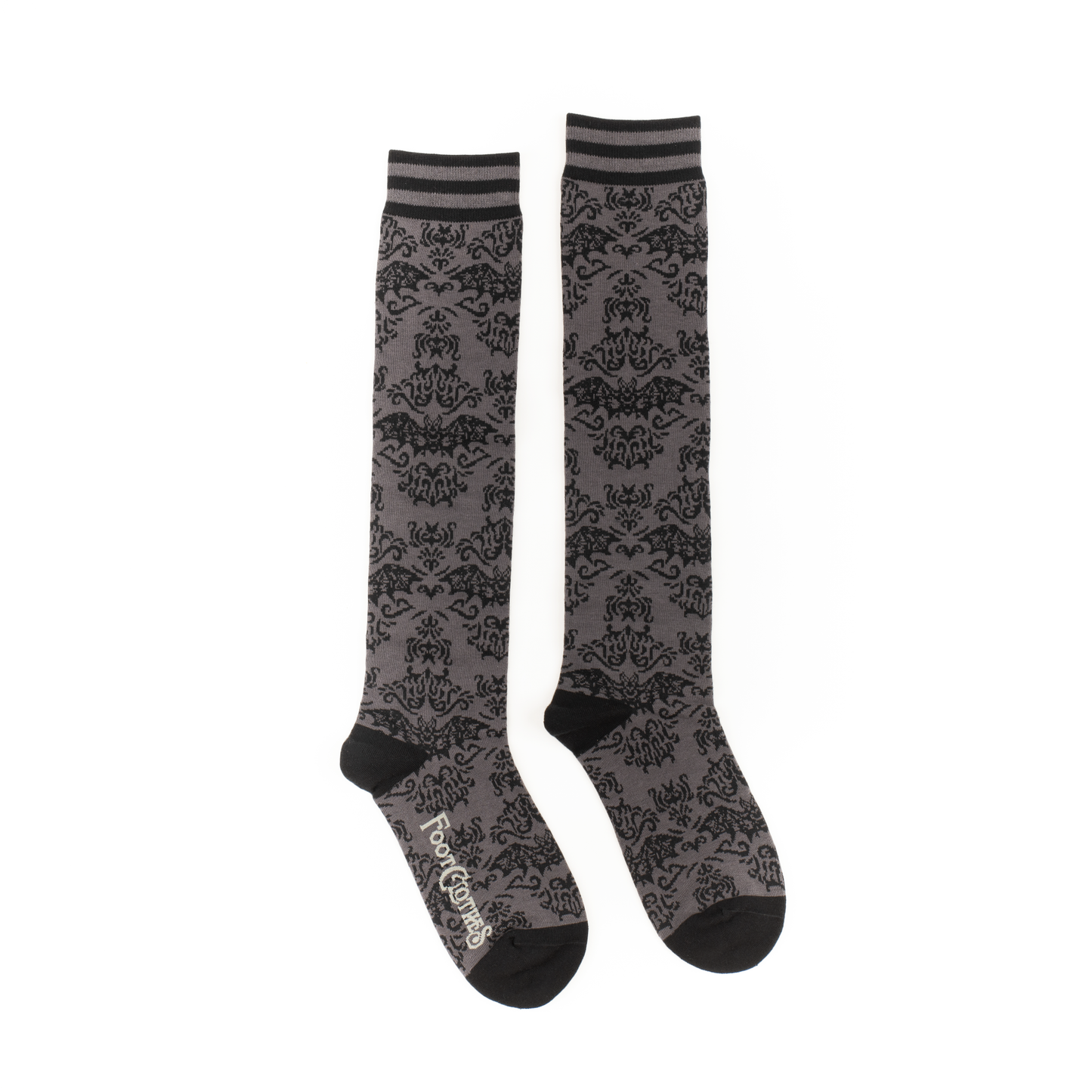 Bat Damask Knee High Socks