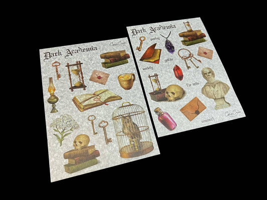 Dark Academia Sticker Sheets (Set of 2)