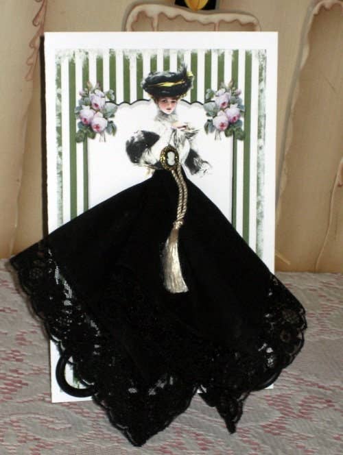 Midnight Tea Keepsake Hankie Card