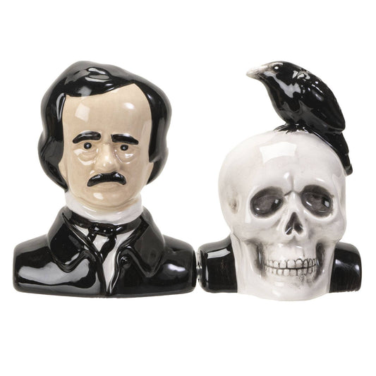 Edgar Allen Poe Salt & Pepper Magnetic Shaker Set