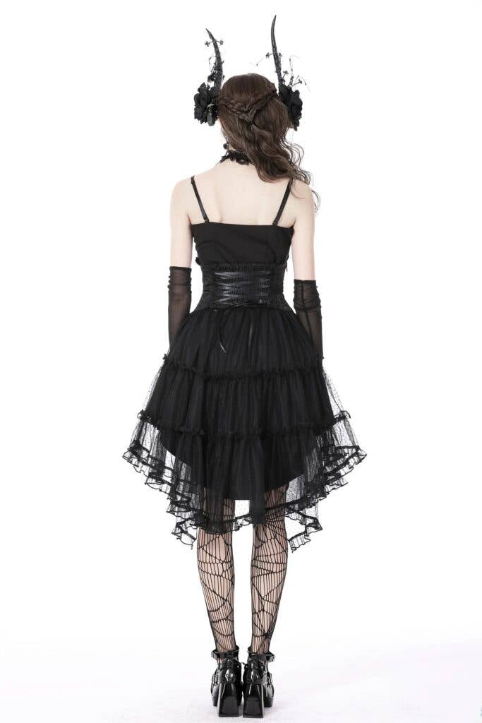 Gothic Luxe Court Mesh Tunic Skirt