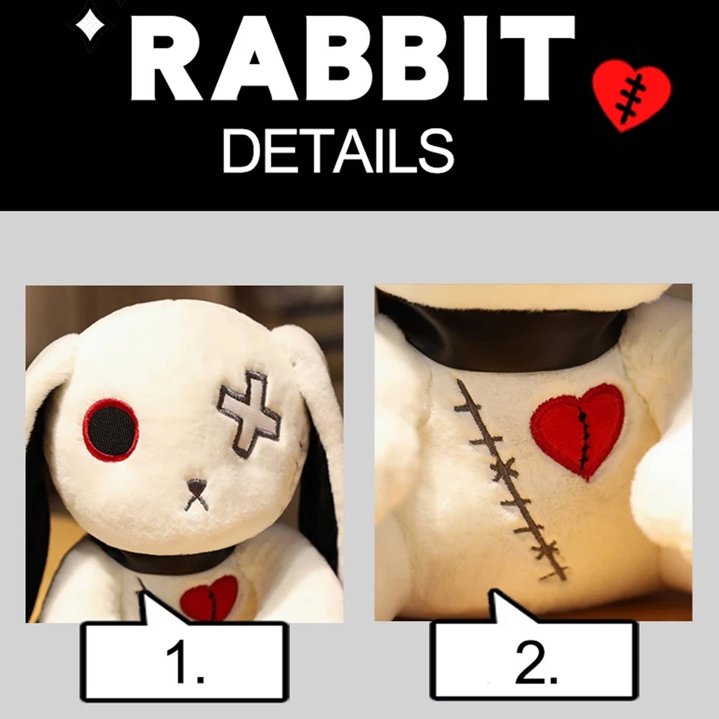 Rock Style Bunny Plush