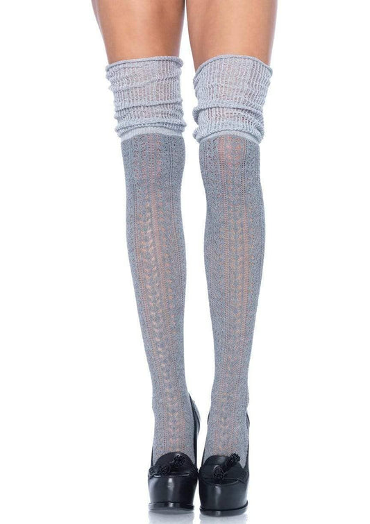 Serena Pointelle Knee Scrunch Socks