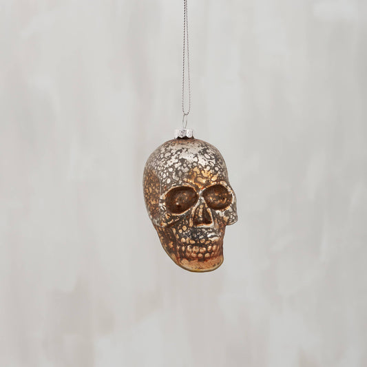 Glass Skull Ornament