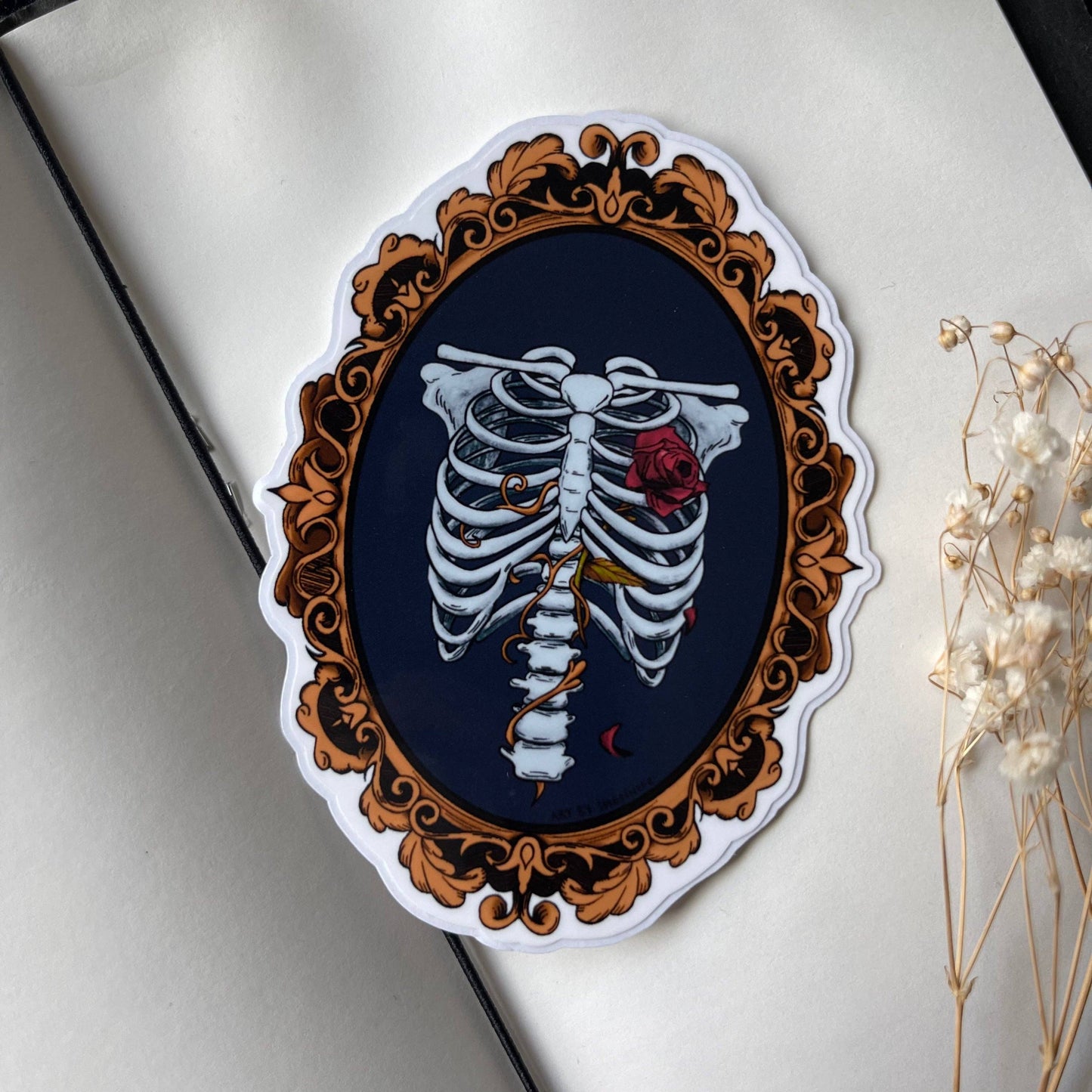 Gothic Ribcage Sticker