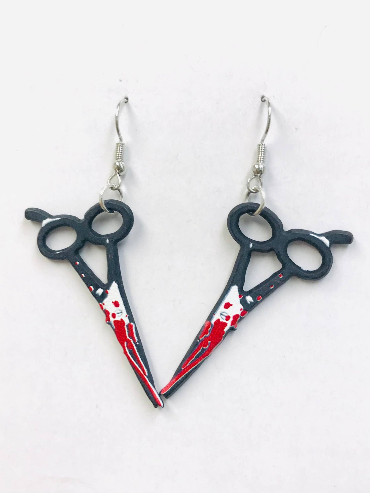 Bloody Scissors Earrings Horror Halloween