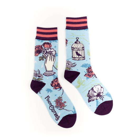 Floral Nightingale Crew Socks