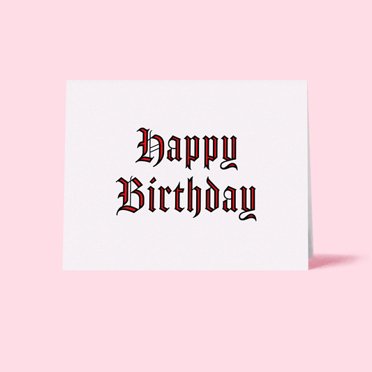 Letterpress Happy Birthday Card