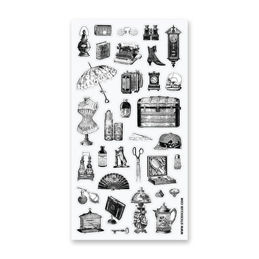All The Antiques Sticker Sheet